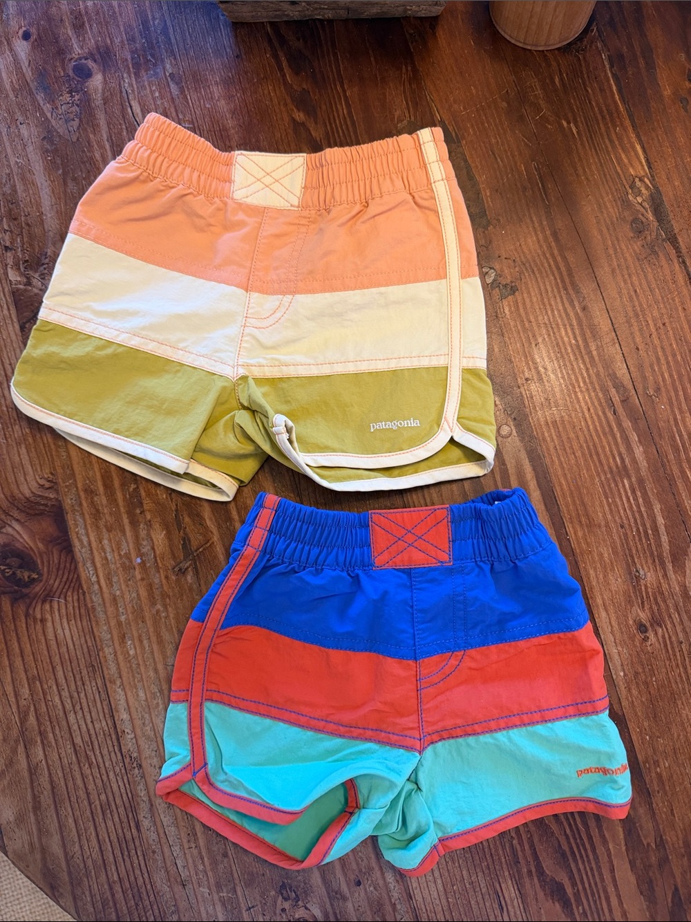 Patagonia Kids Colorblock Swim Trunks size 12-18 months
